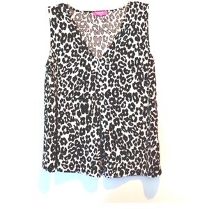 Isaac Mizrahi New York! Women's Pleated Front, V-neck Sleeveless Top, Size L